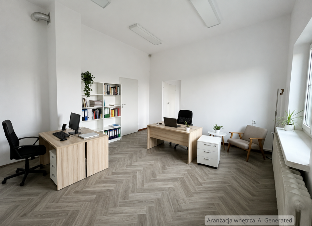 Dwupokojowy lokal biurowy 31,5 m² w centrum Łodzi