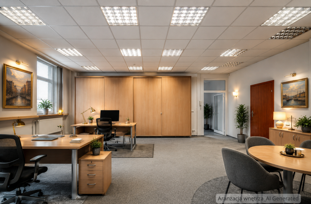 Przestronne biuro na drugim piętrze – 126,22 m²